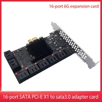sata pci e adapter 58101216 ports pci express x1 x4 x8 x16 to sata 3 0 6gbp interface rate expansion card controller