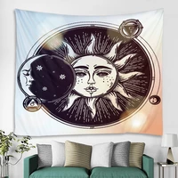 sun face sun god decorative tapestry curtains background wall cloth decoration bedroom living room background decorative
