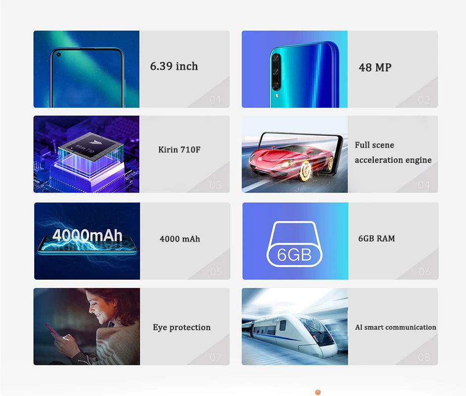 Honor play 3 смартфон 4000 мАч батарея Kirin 710F 48MP камера Android 9,0 6,3" ips 1560X720 2 заказа