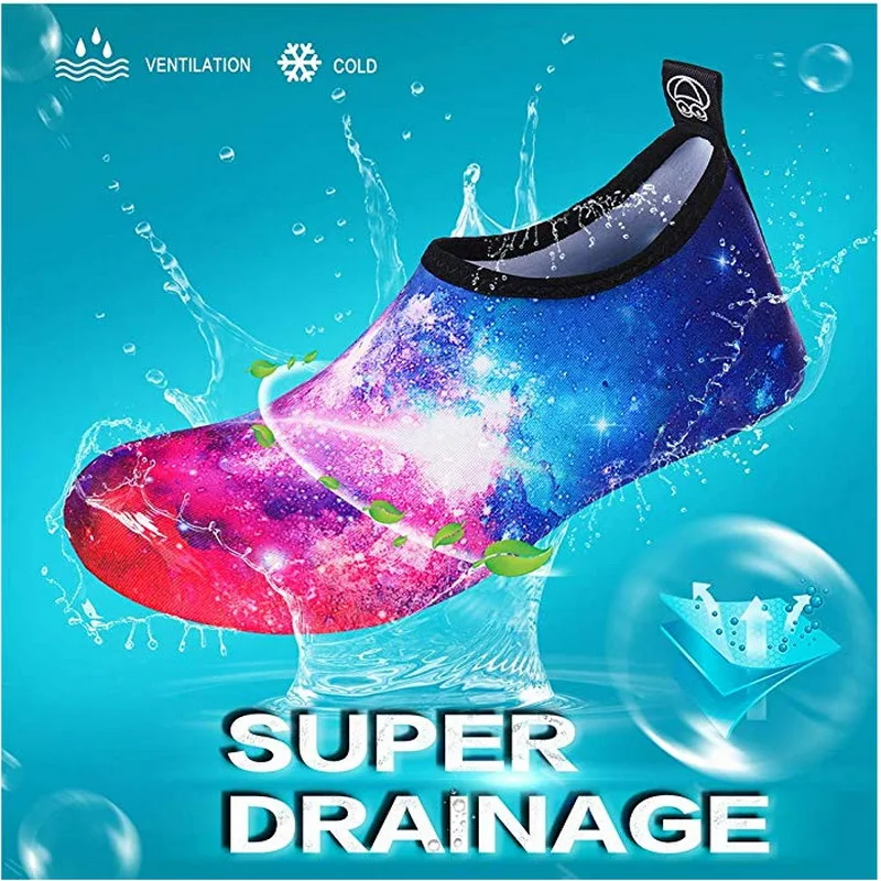 Акваобувь Мужская/Женская для плавания однотонная летняя пляжная обувь