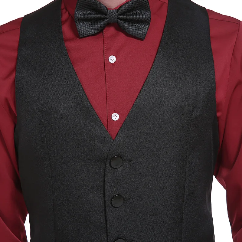 

Free Shipping New Men's Fashion Solid Single Breasted Basic Gentleman Suit Vest Wedding Vest Waistcoat Weste MJ198