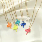 HECHENG, неоновое исламское ожерелье, Яркие модные ювелирные украшения с эмалью и надписью на арабском языке для женщин