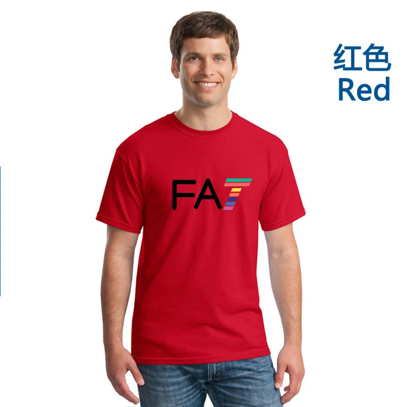 Летняя повседневная мужская футболка с коротким рукавом дышащая Однотонная