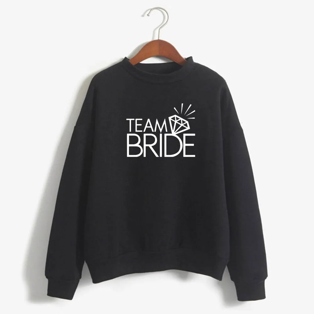 Команда Невесты со стразами Длинные рукава толстовки femme на осень-зиму женские