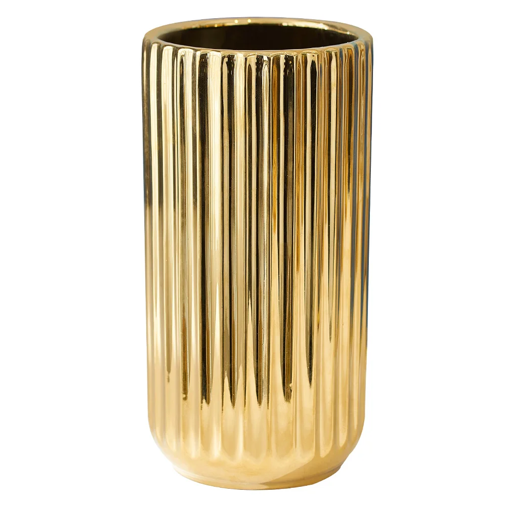 

Luxury Europe Gold Ceramic Vase TV Cabinet Home Decor Creative Design Porcelain Decorative Flower Vase for Wedding Decoration