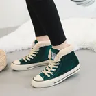 Зимняя обувь для бега, Женская замшевая кожаная спортивная обувь, женские зимние ботинки, Уличная обувь с хлопковой подкладкой, теплые кроссовки