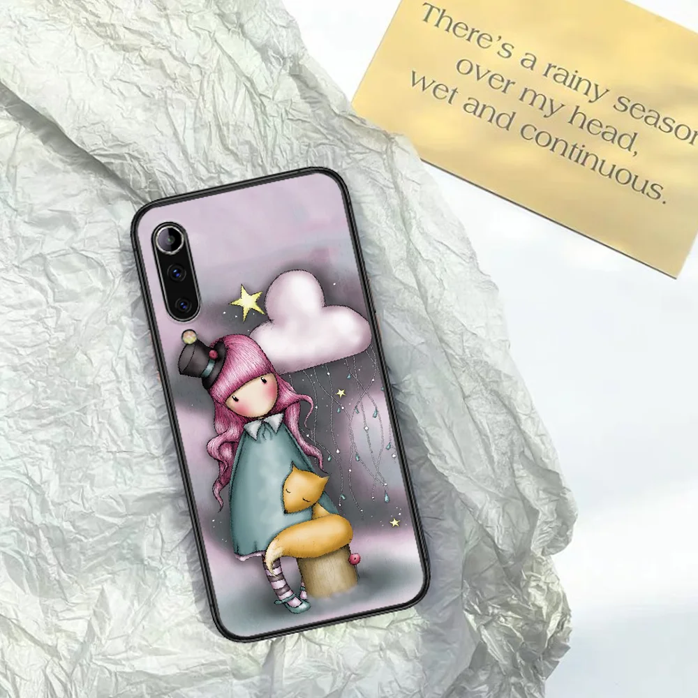 

Santoro Cartoon Girl Gorjuss Phone Case For XIAOMI MI Note 8 9 T 10 Pro Lite SE A2 A3 POCO X M MAX 2 3 black Bumper Silicone