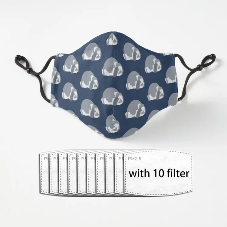 

Broken Blue French Lop Face Mask Industrial 3Ply Ear Loop Adult Filter Hygiene Thicken Adult's Face Mouth Mask