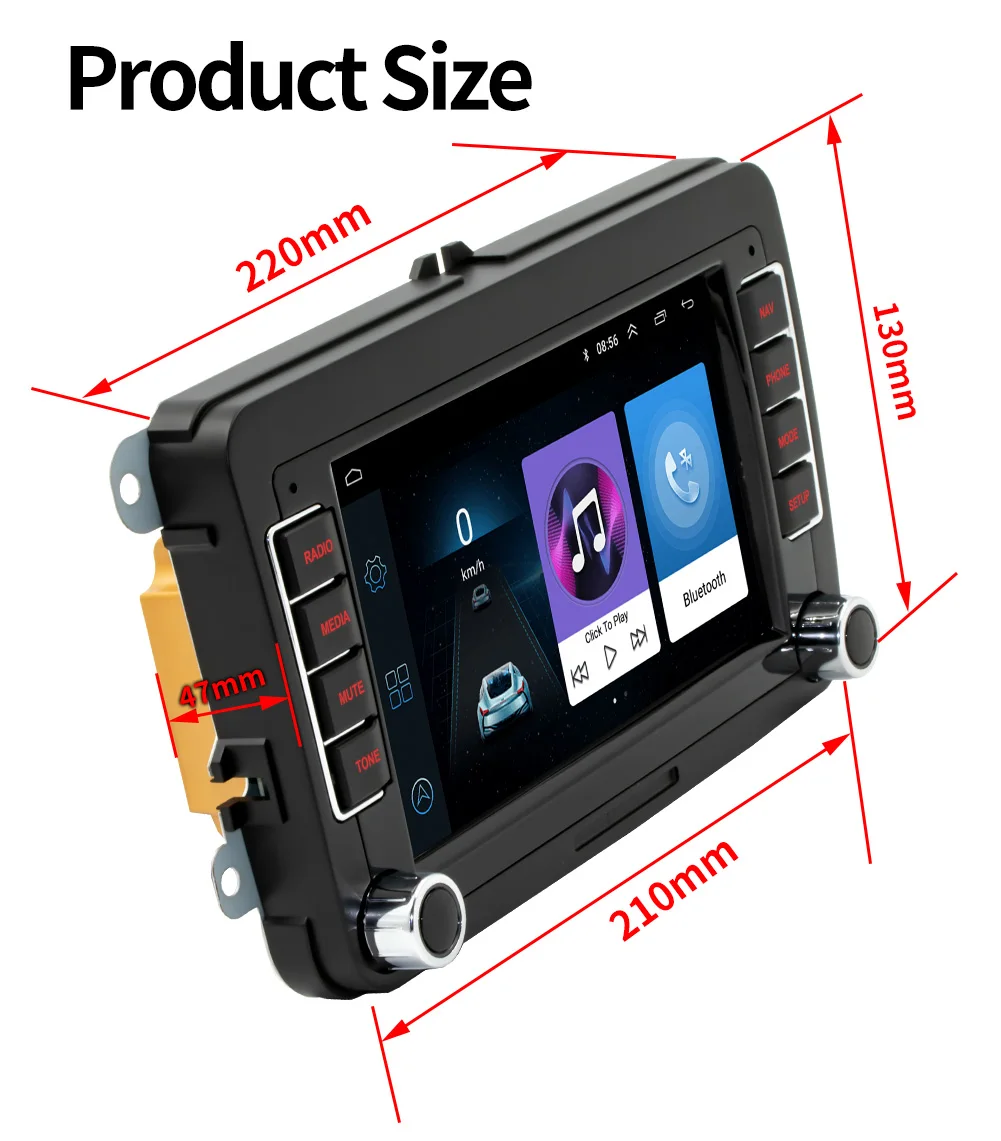 essgoo car radio stereo 2 din android multimedia player for volkswagen vw seat skoda passat polo golf 5 autoradio gps navigation free global shipping