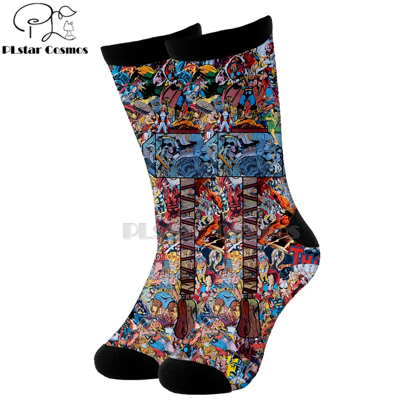 29 Plstar Cosmos комиксы Marvel Капитан Америка Симпсоны хлопковые носки мультфильм 3d печати носки высокие носки для мужчин и женщин высокого качества - Цвет: 29