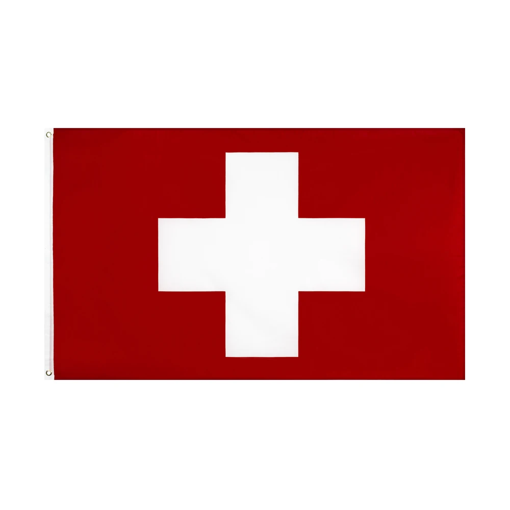 

Jennifer hanging 90*150cm white cross ch che Swiss Switzerland flag For Decoration