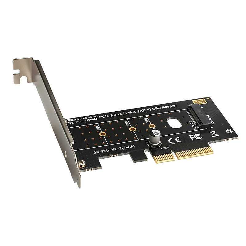 

NEW PCI-E PCI Express 3.0 X4 to NVME M.2 M KEY NGFF SSD PCIE M2 Riser Card Adapter Support 2230 2242 2260 2280 Type M.2 SSD