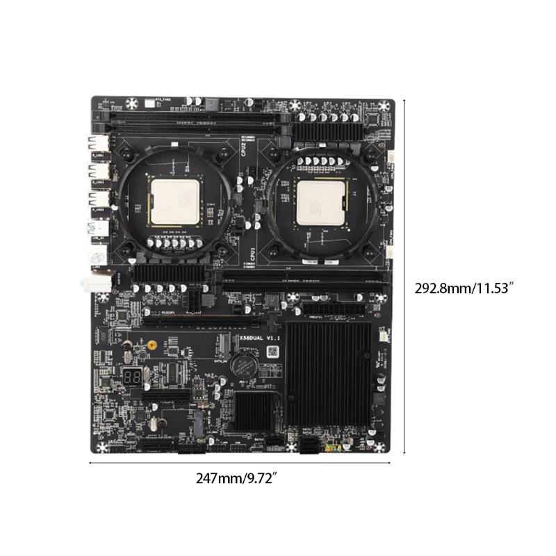 

X58 Dual V1.0 Desktop Motherboard NVME M.2 Interface for CPU Set DDR3 * 4 Memory Slot Low Power Express 16X USB 2.0 Slot