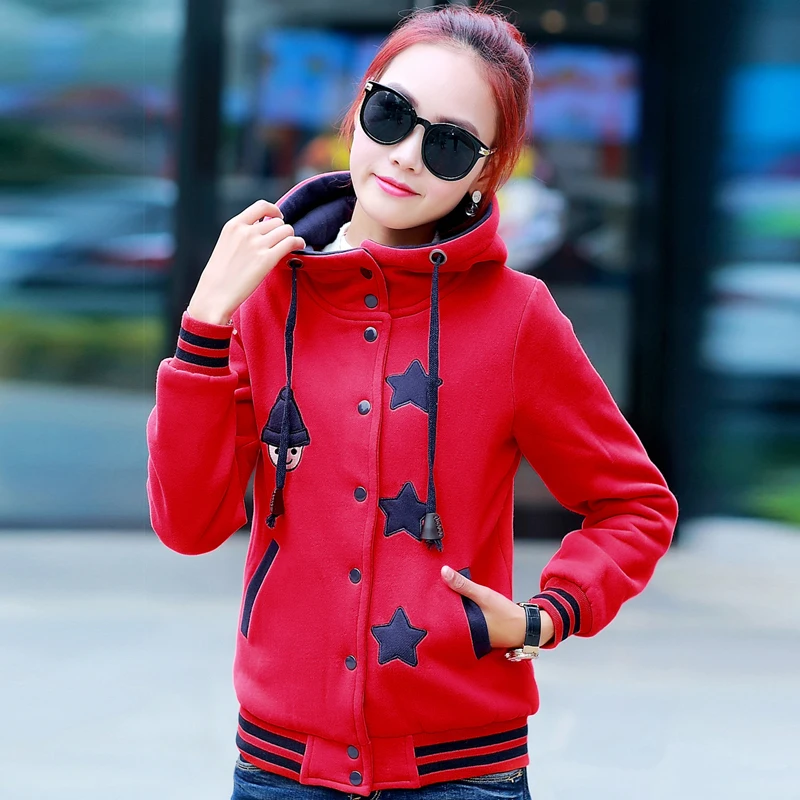 

Куртка женская с капюшоном, свитшот, бейсбольные куртки, осенне-зимние хлопковые свитшоты, Новая модная женская верхняя одежда YXR622