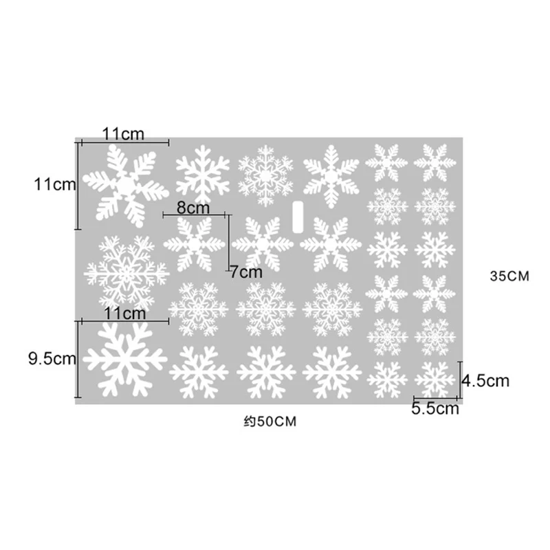 

27Pcs Snowflake Sticker Window Stickers Wallpaper Room Wall Decals Christmas Decorations For Home
