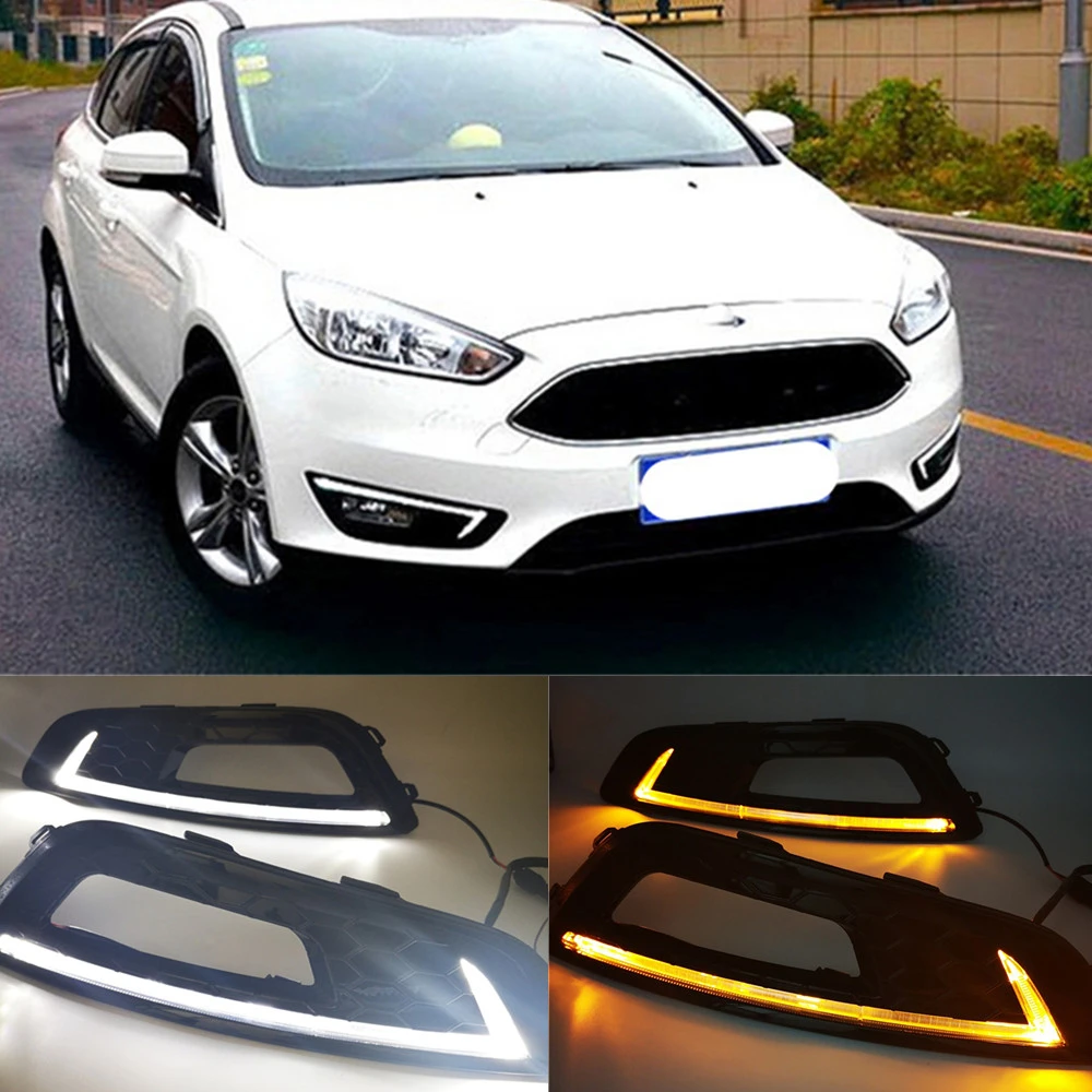 Автомобильная проблесковая 1 пара для Ford Focus 4 2015 2016 2017 2018 светодиодный DRL