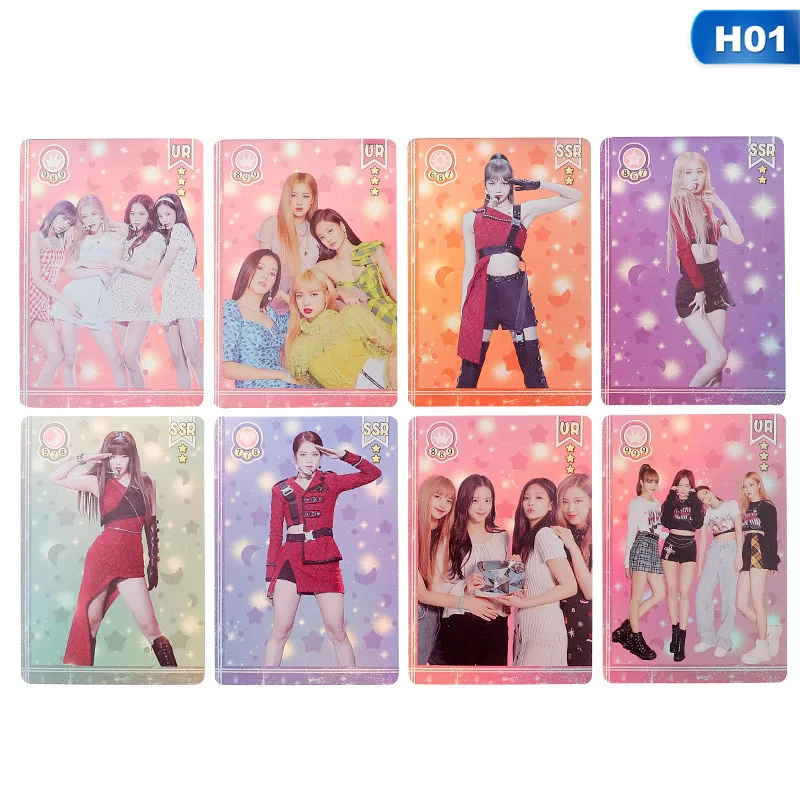 8/10 шт./компл. BTS EXO Фотокарта Kpop Прозрачный Карты женские группе Star DIY Бумага карта с фотографией