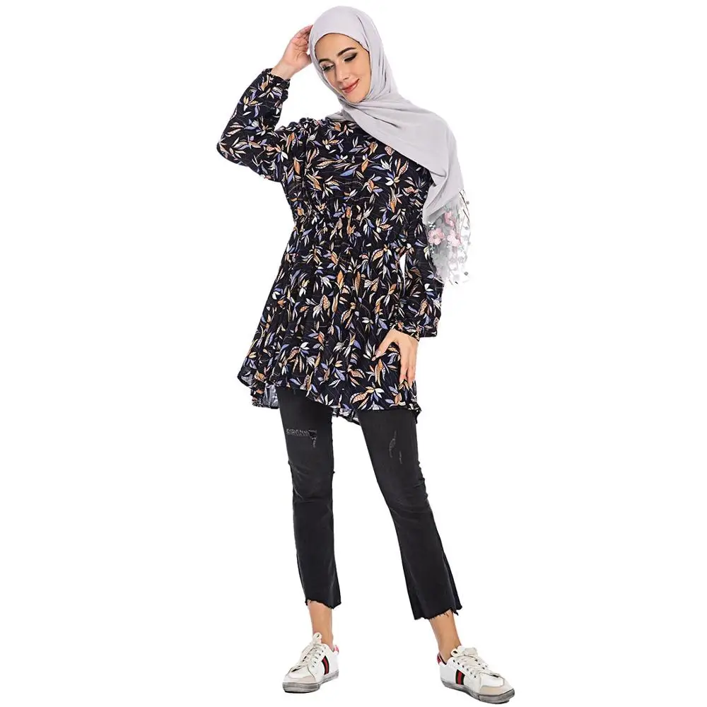 Ropa Arabe Mujer одежда в турецком стиле тонкие повседневные женские топы Tunique Femme Musulmane