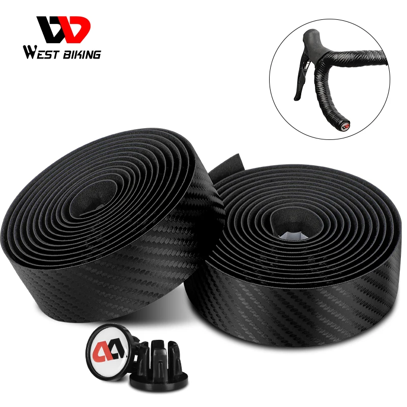 

WEST BIKING 1 Pair Soft Bicycle Handlebar Tape PU EVA Anti-slip Road Bike Handlebar Tapes Bicycle Hand Bar Tapes Accessories