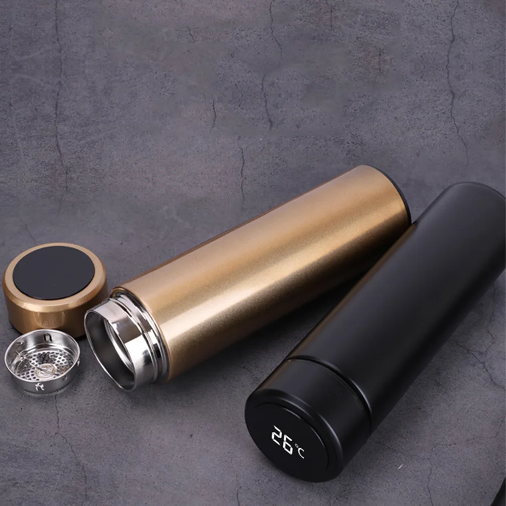 Светодиодная цифровая умная Вакуумная чашка из нержавеющей стали термобутылка