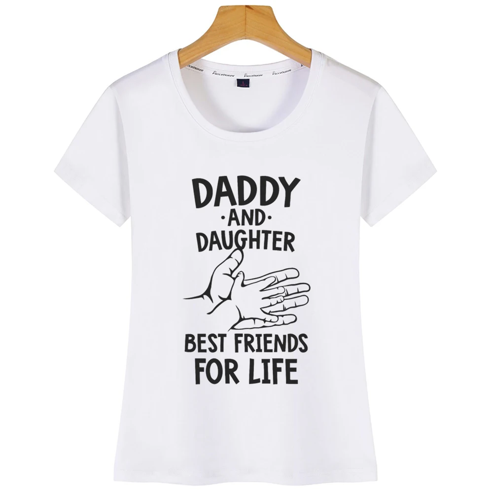 Футболка женская с забавным винтажным принтом папа и дочь|Футболки| |