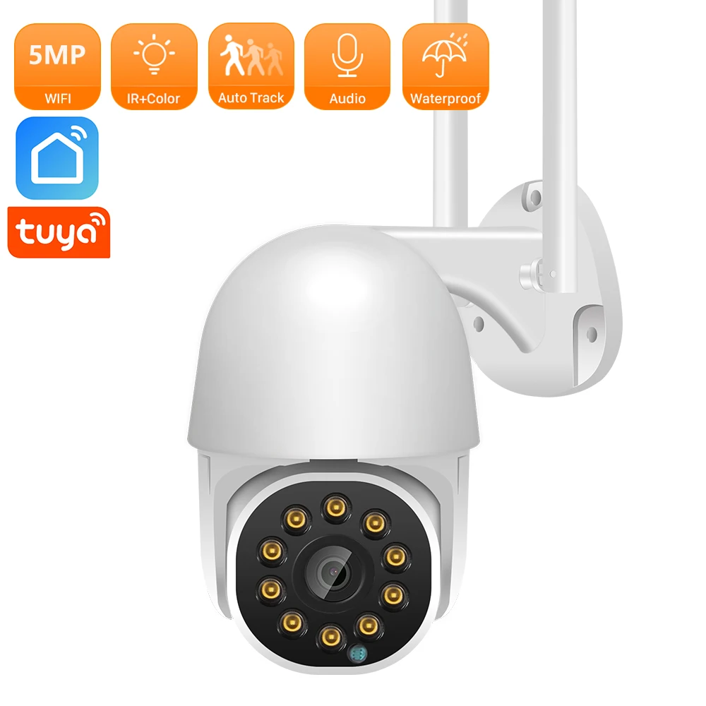IP камера Tuya PTZ 5 Мп 3 с датчиком движения и поддержкой Wi Fi|Камеры видеонаблюдения| |