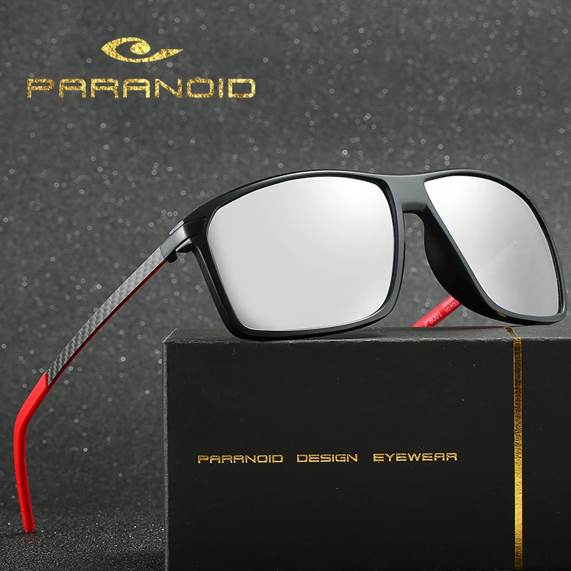 Gafas de sol polarizadas para hombre, lentes de sol unisex polarizadas, cuadradas y negras, 6 colores, modelo 8001 P8001