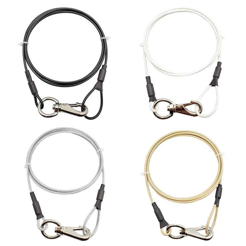 Pet Сталь тяговых канатов светильник коричневый P цепи поводок собаки скольжения