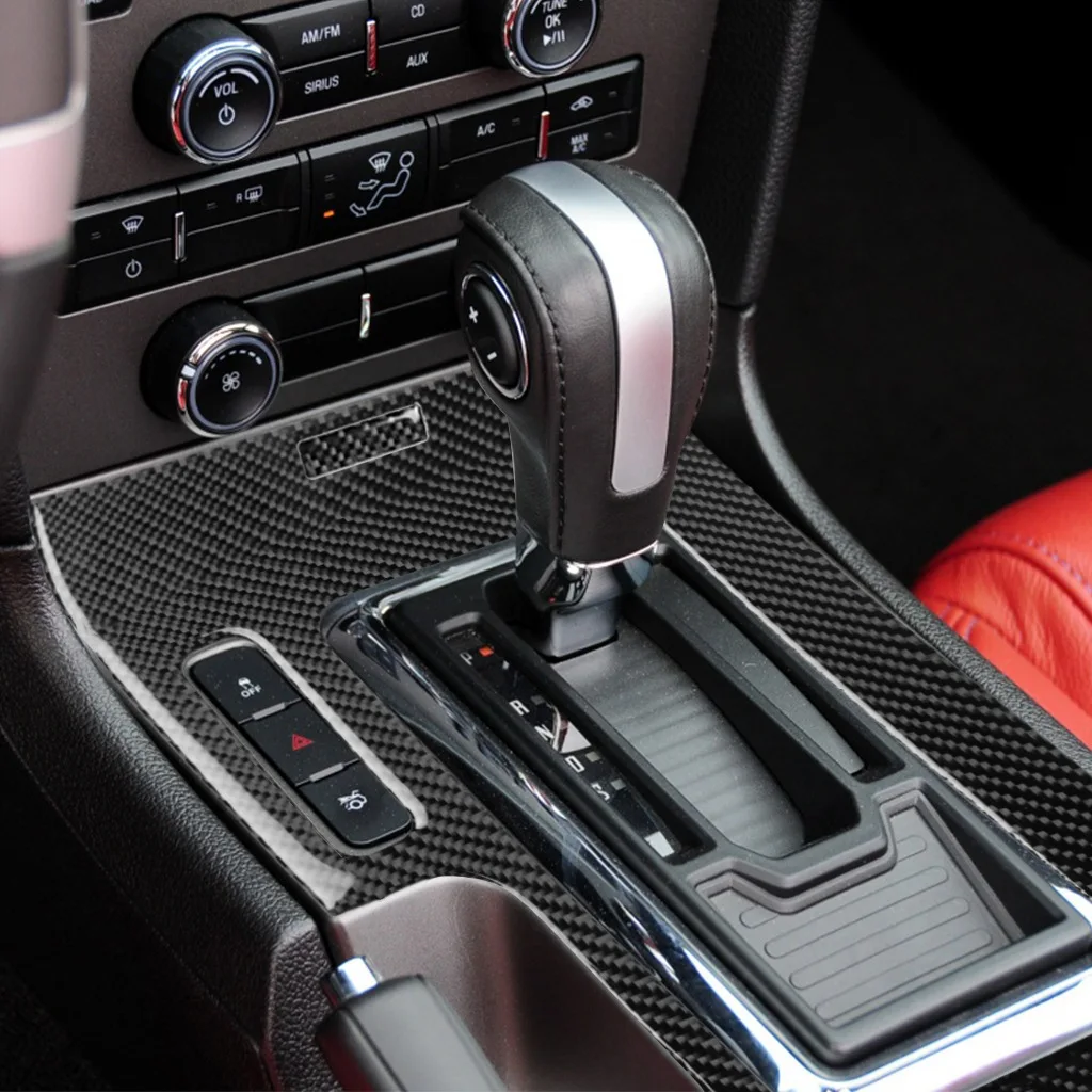

Carmon For Ford Mustang Carbon Fiber Gear Shift Panel Sticker For Ford Mustang Interior Accessories 2012-2014