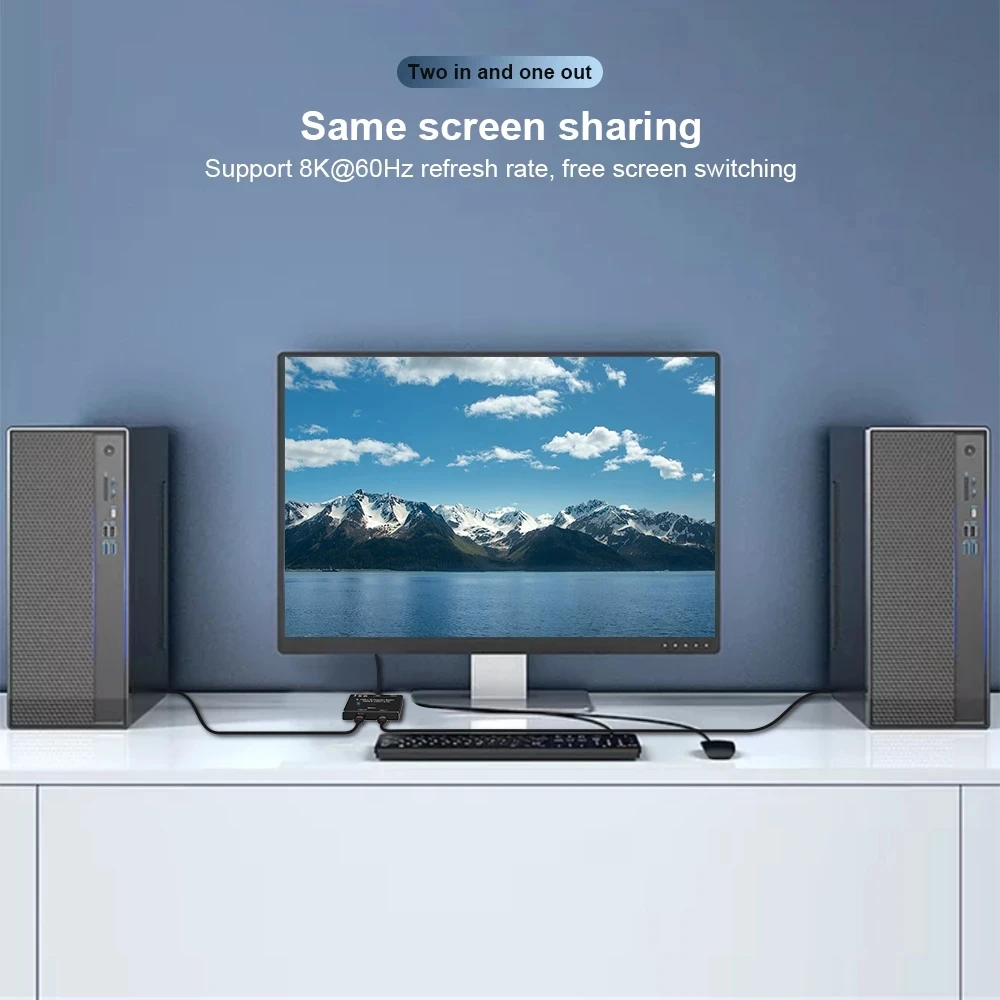USB Type-C двухсторонний Переключатель 1x 2/2x1 разделитель 3 1 Gen 2 кабель 8K @ 30 Гц 4K 120
