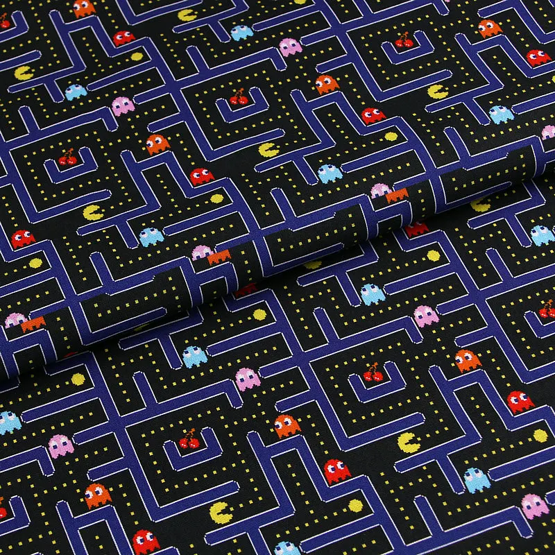 

50*140cm Cartoon Games Plain Printed Cotton Fabric Clothing Sewing Quilting Fabrics For Patchwork Needlework DIY Handmade