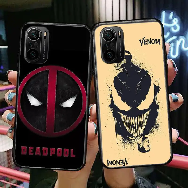 

Marvel Deadpool venom Phone Case For xiaomi redmi POCO F1 F2 F3 X3 Pro M3 9C 10T Lite NFC Black Cover Silicone Back Prett mi 10