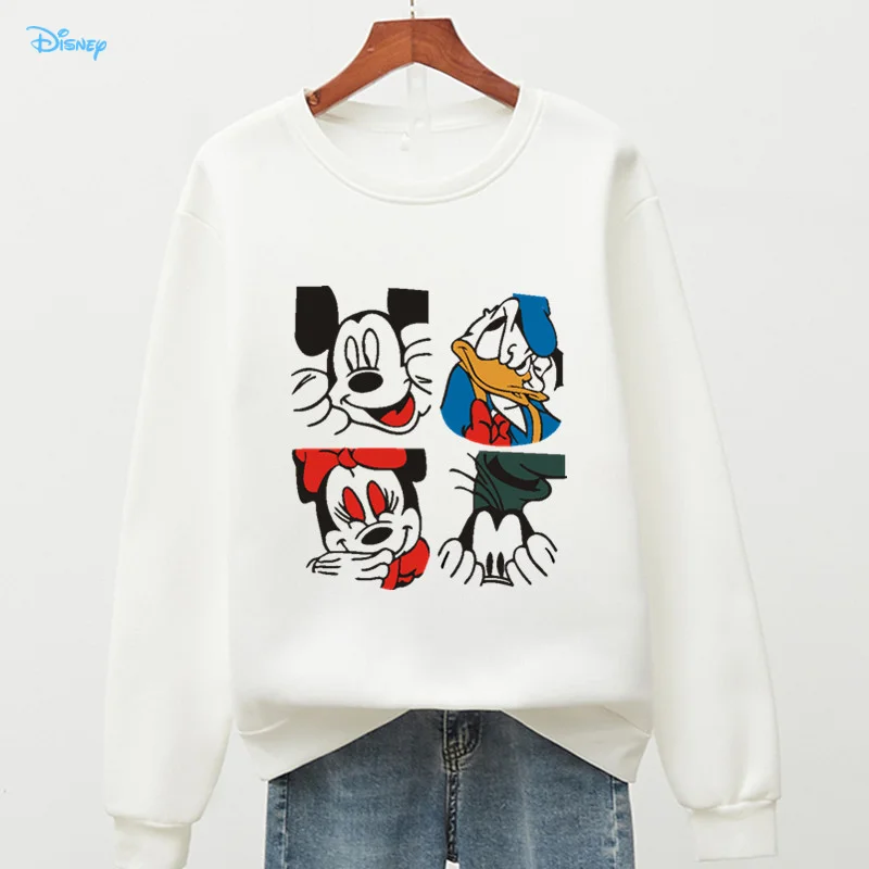 

Disney 2021 Autumn Woman's Hoodies Oversize Female Loose Fleece Thicken Warm Women Anime Sweatshirts Lady Fashion Plus Size 3XL