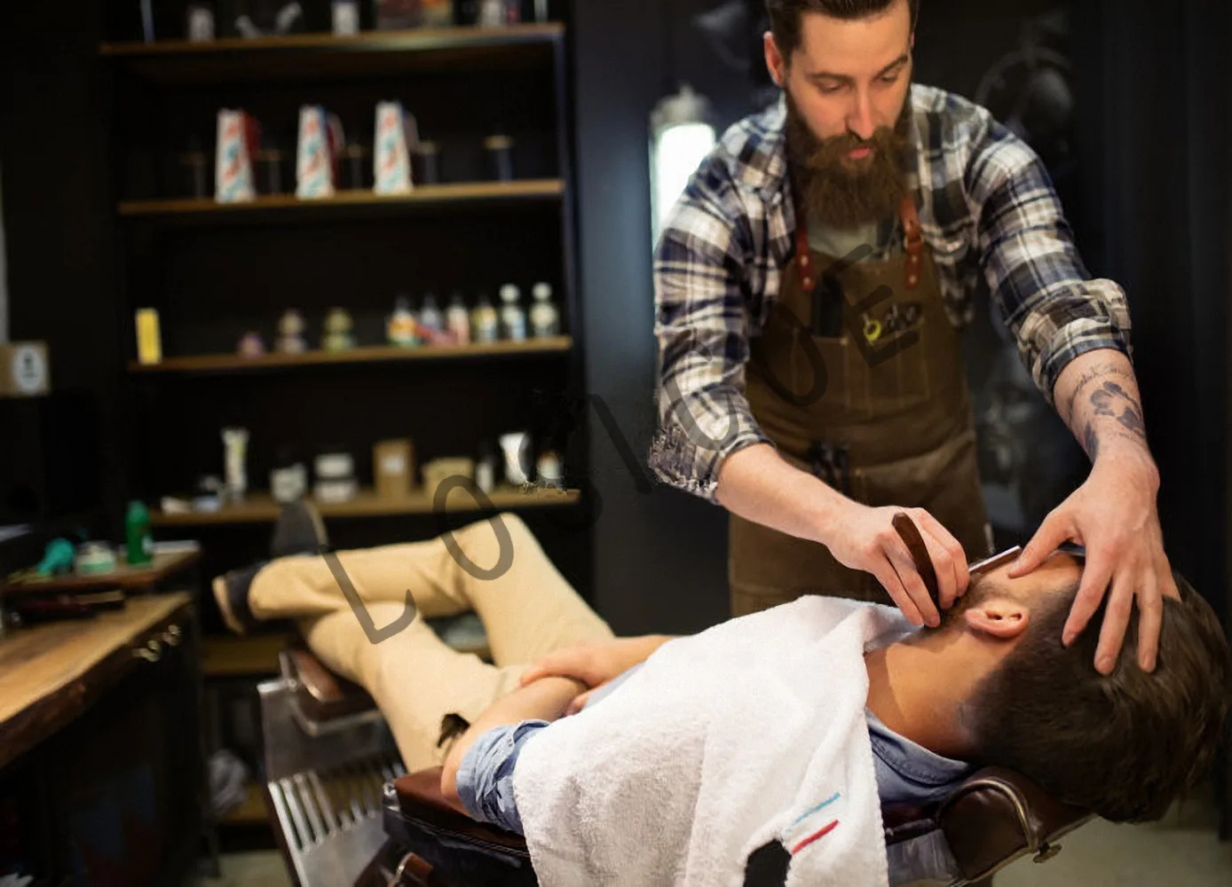 Винтажный парикмахерский магазин с украшениями для дома HD чернила печать