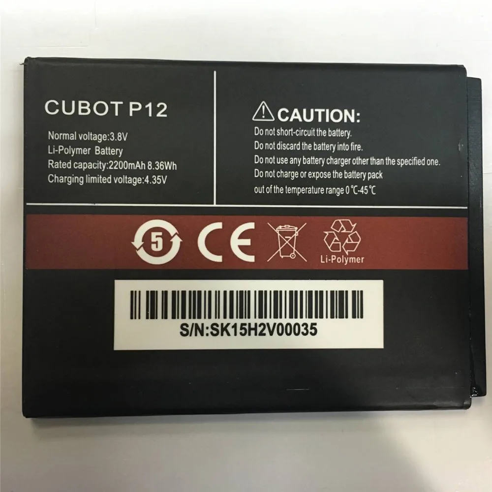 

CUBOT P12 Battery High Quality Original 3.8V 2200MAH Battery Replacement for CUBOT P12 Smart Phone