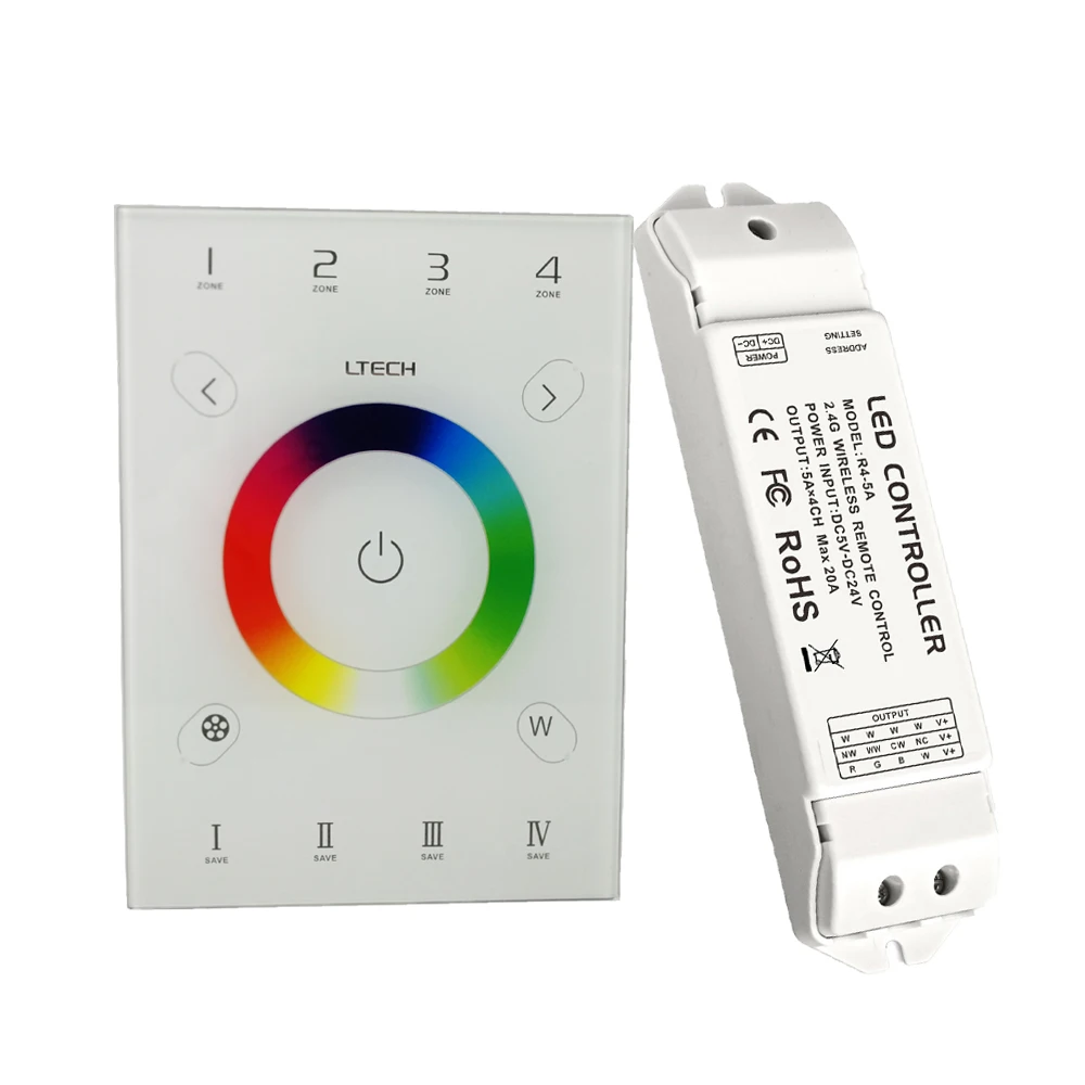 UX8 Сенсорная панель Led RGB RGBW контроллер 4 зоны wifi-104 Wifi затемнение RGB контроллер V8 удаленный беспроводной приемник R4-5A R4-CC