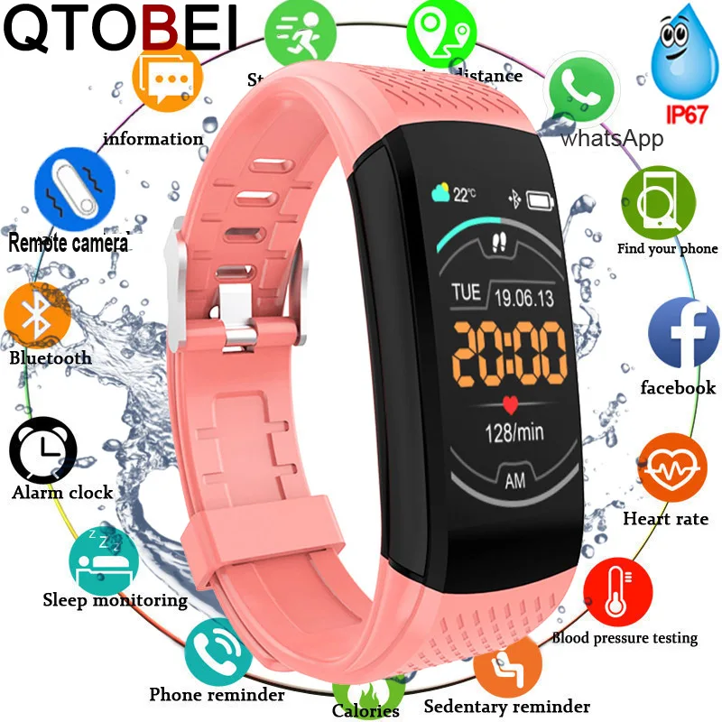 

C8 спортивные Смарт-часы для мужчин и женщин Ip67 Водонепроницаемый Шагомер фитнес-трекер Браслет кровяное давление монитор сердечного ритма ...