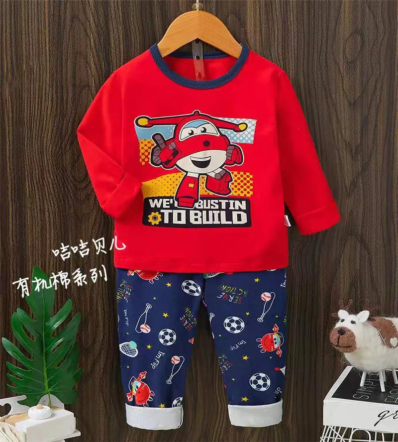Children Cotton Pajamas Set Baby Boy Cartoon Mickey Fall Clothes Kids Cute Minnie Sleepwear Toddler Girls Long Sleeves Outfits