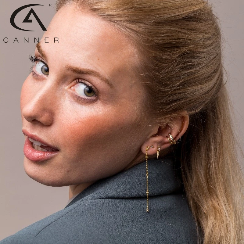 Автоклав геометрические длинные серьги для женщин с подвесками в виде звезд из