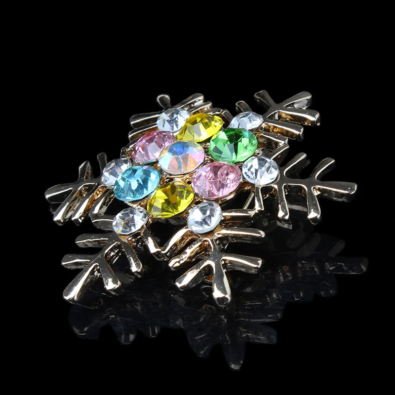 Брошь высокого качества с кристаллами Фантастическая брошь &quotСнежинка&quot
