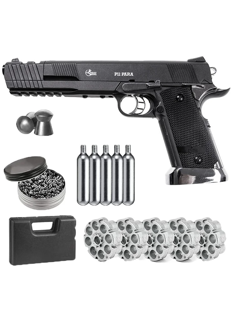

Pistolet GNB Umarex Combat Zone P11 Para+Gun Bullet Converter 2 Co2 Bullets and Pack of 500ct Lead Pellets Metal Wall Sign