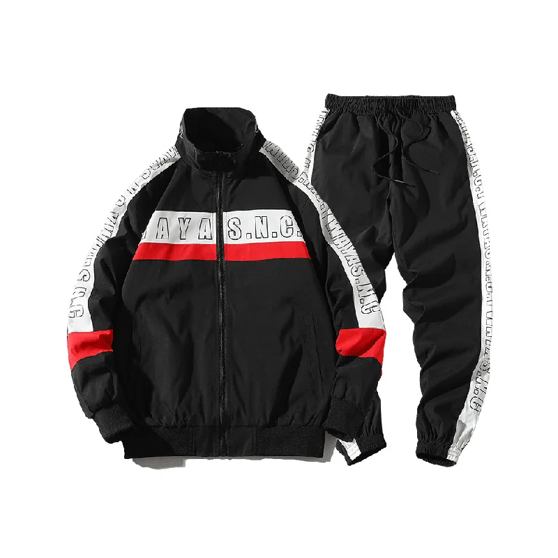 

Hooded Men Sportswear Sets Spring Autumn 2020 Casual Tracksuit Men Two Piece Suit Hoodies Sweatshirt + Sweatpants Male Sweatsuit