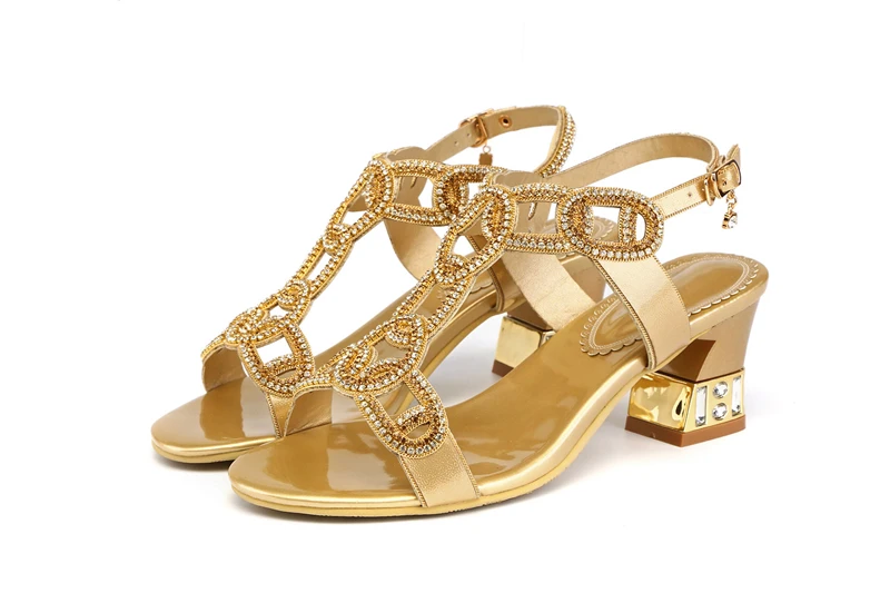 2020 Новый дизайн женские Роскошные блестящие стразы Сандалии гладиаторы с