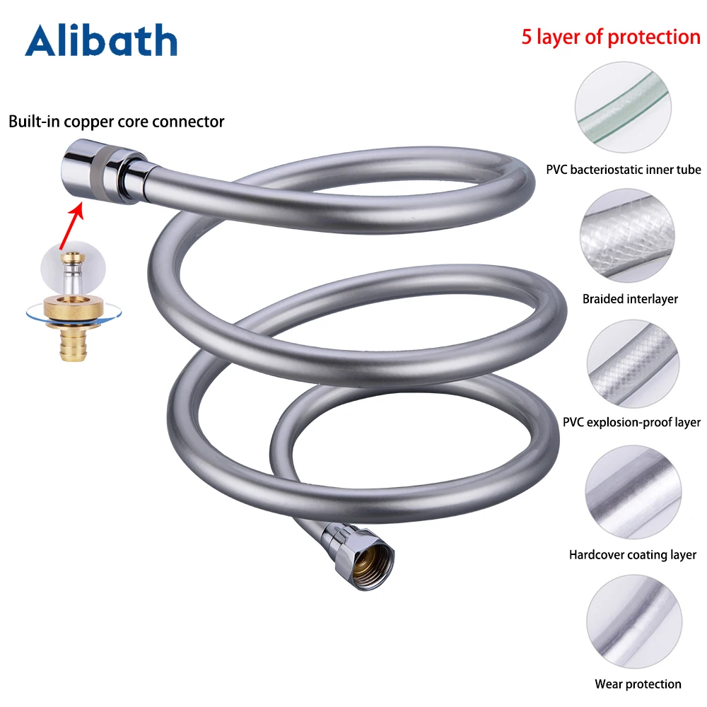 ПВХ высокого давления Гладкий шланг для душа утолщение анти обмотки ванны