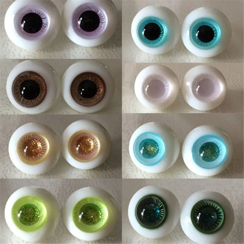 

Glass Eyes Sky Blue Color 14mm 6bjd Dolls Accessories XX9E