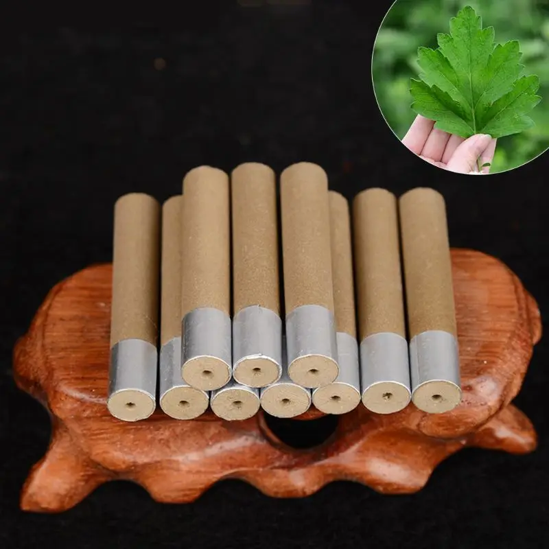 

10 шт./корт. 35x7 мм пятилетние толстые рулоны мокса, традиционная китайская роликовая горелка с фольгой