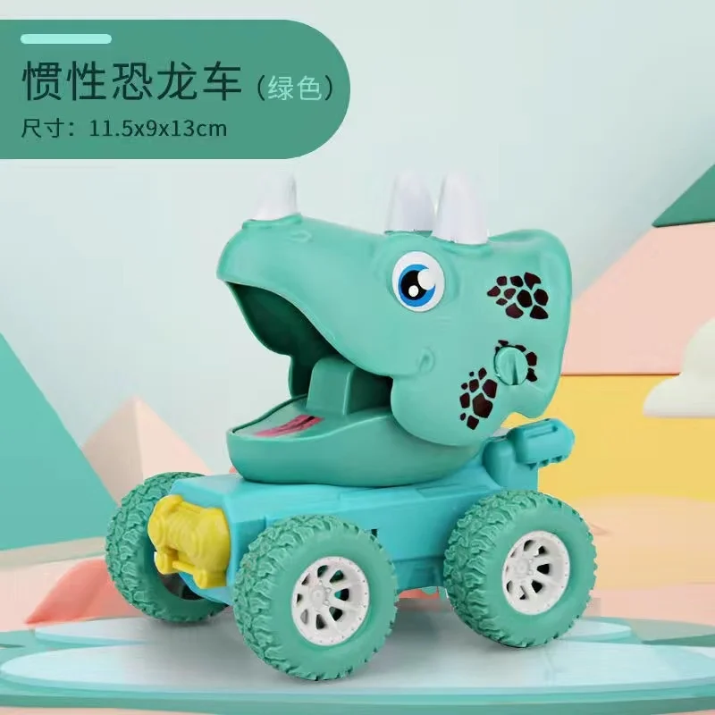 

Hot Sale Baby Time Inertia Car Dinosaur Toy Tyrannosaurus Cartoon Triceratops Modeling For Children Skip Zoo Animais Clockwork