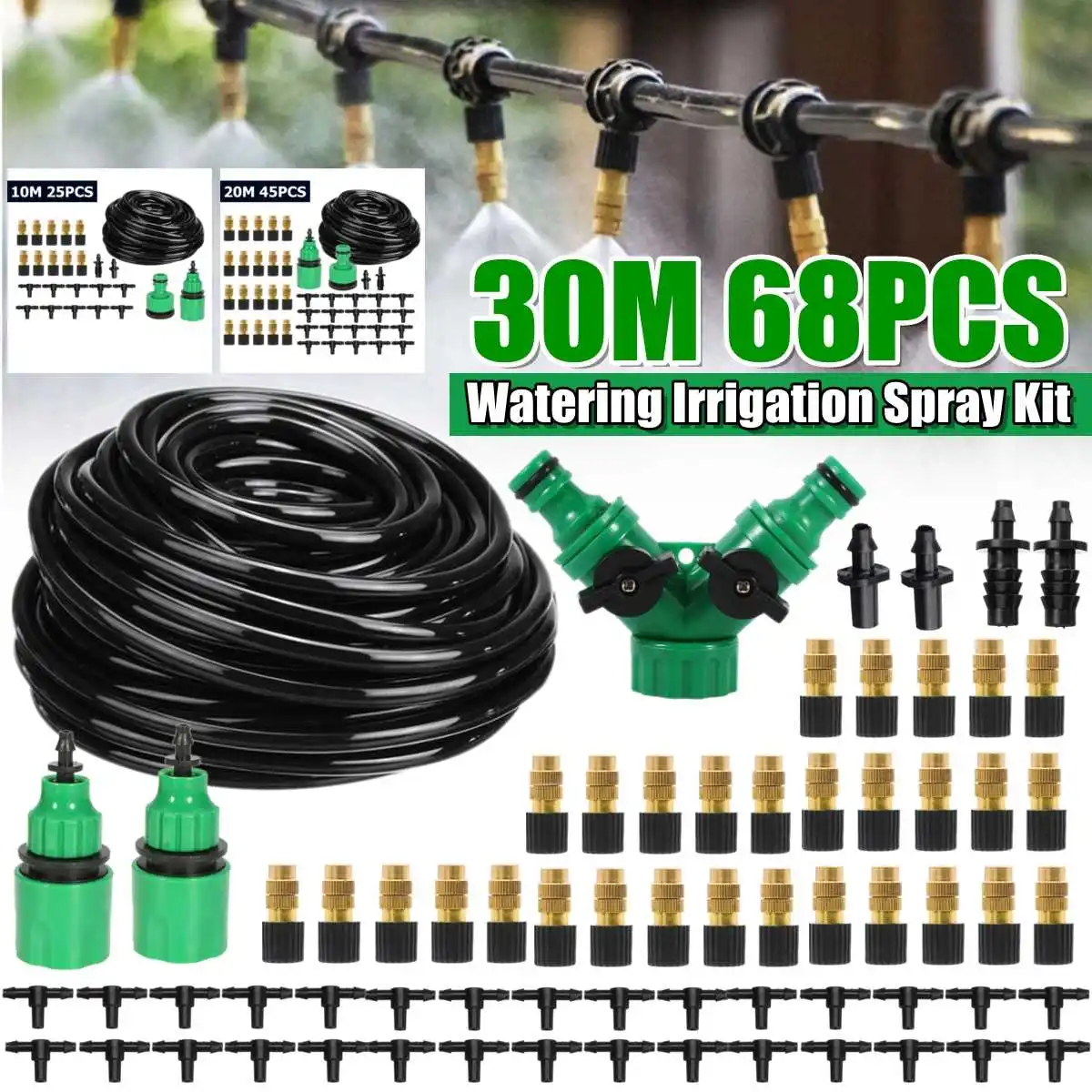 

Система капельного полива «сделай сам», регулируемый автоматический металлический шланг для микро капельного полива, диаметр 10 м, 20 м, 30 м