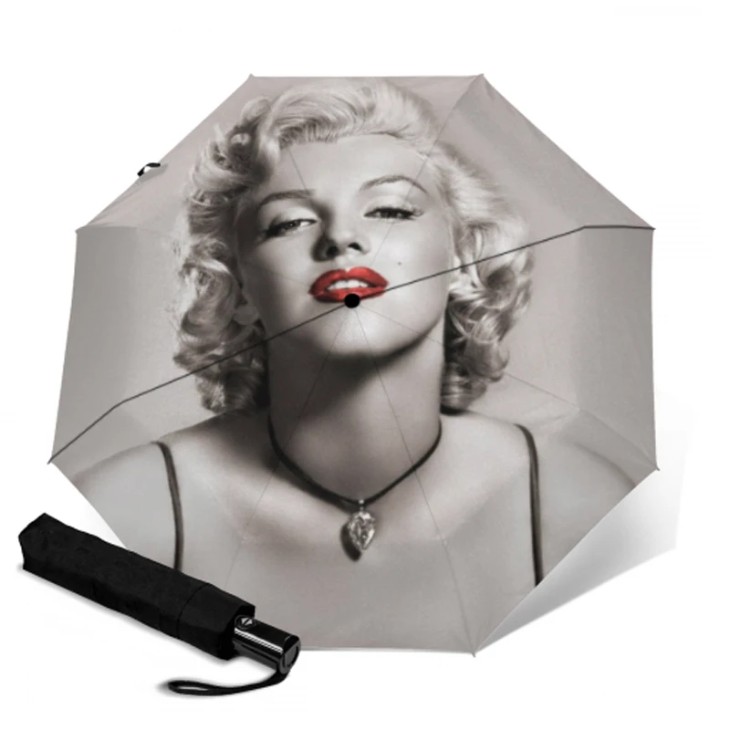 Srong ветрозащитный автоматический 3 складной зонтик от дождя для женщин с 8 ребрами