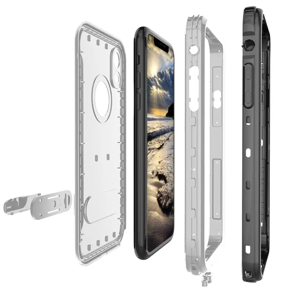 Водонепроницаемый чехол SHELLBOX IP68 ДЛЯ iPhone XR X XS Max водонепроницаемый для дайвинга